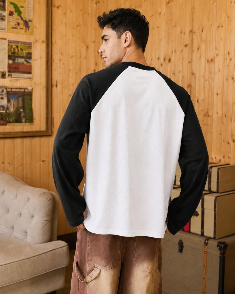 Shadow Raglan Waffle Tee