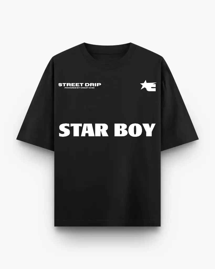 Star Boy Black Oversized
Tee