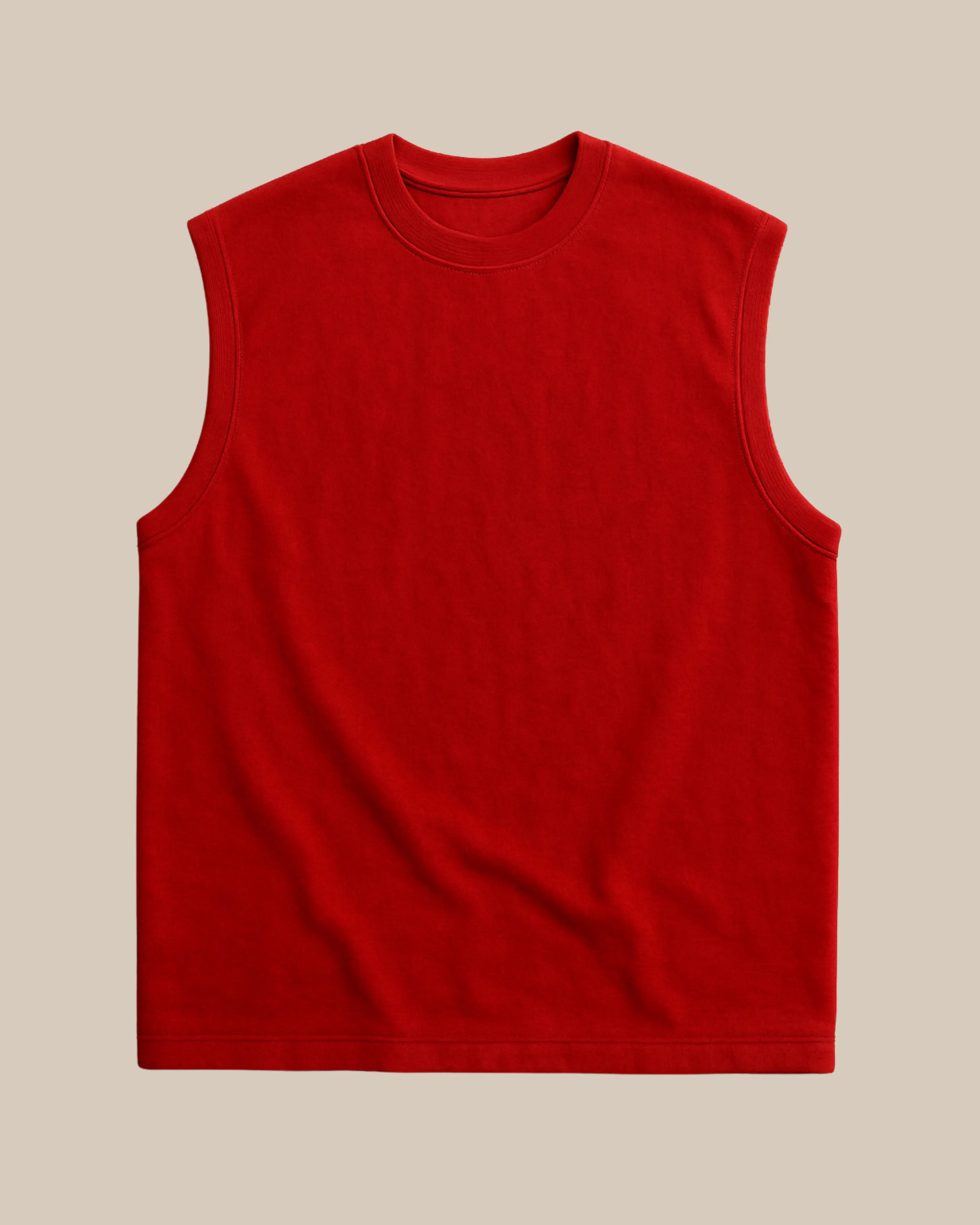 Everyday Boxy Vest: Crimson