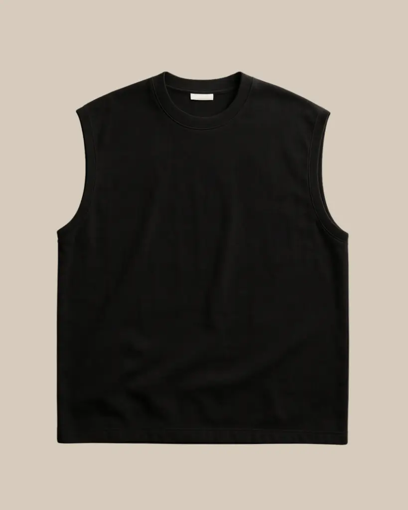 Everyday Boxy Vest: Black