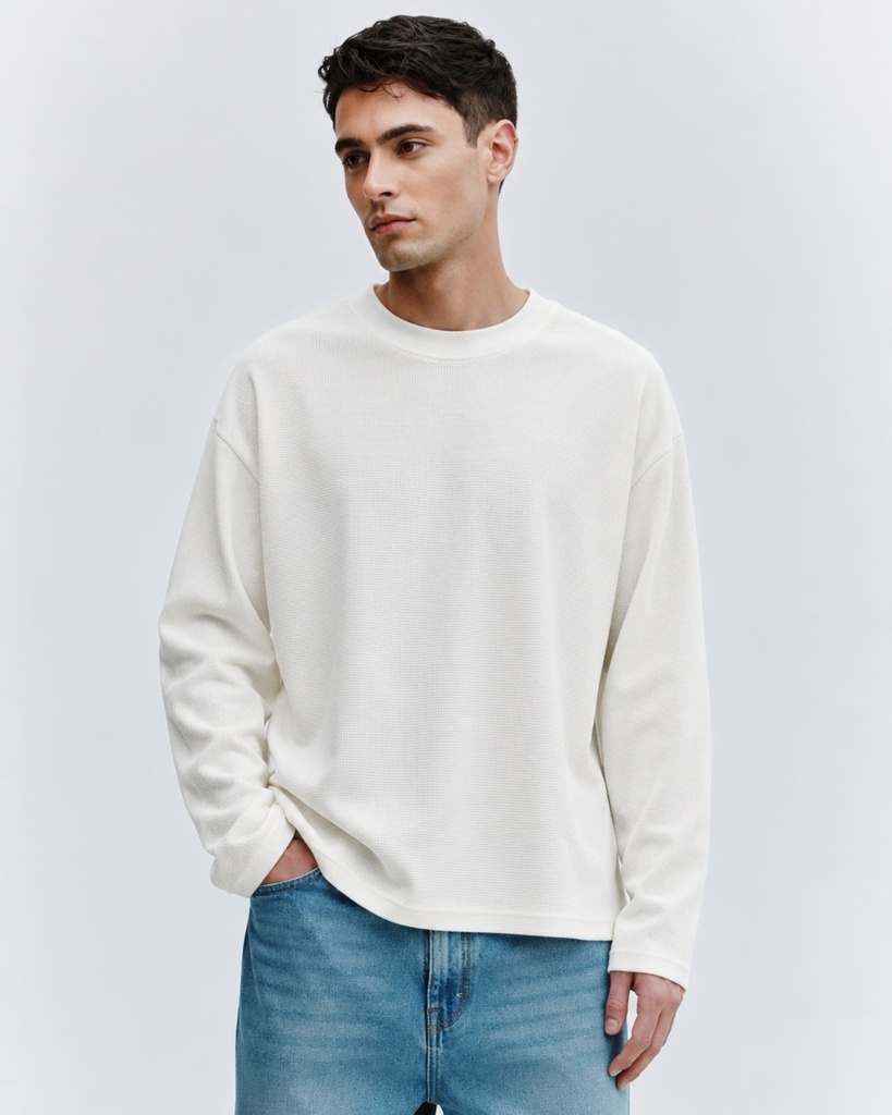 Egg Shell Waffle Tee