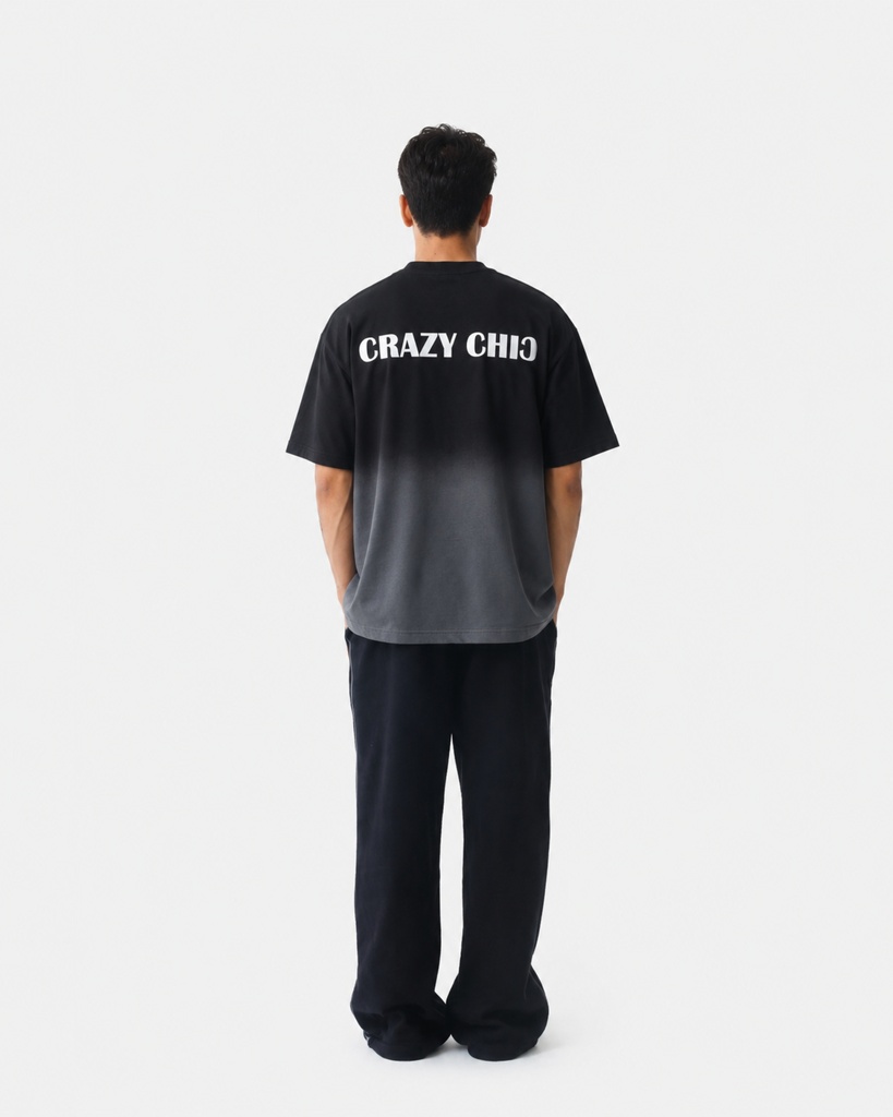 Black Sunfade Boxy Tee