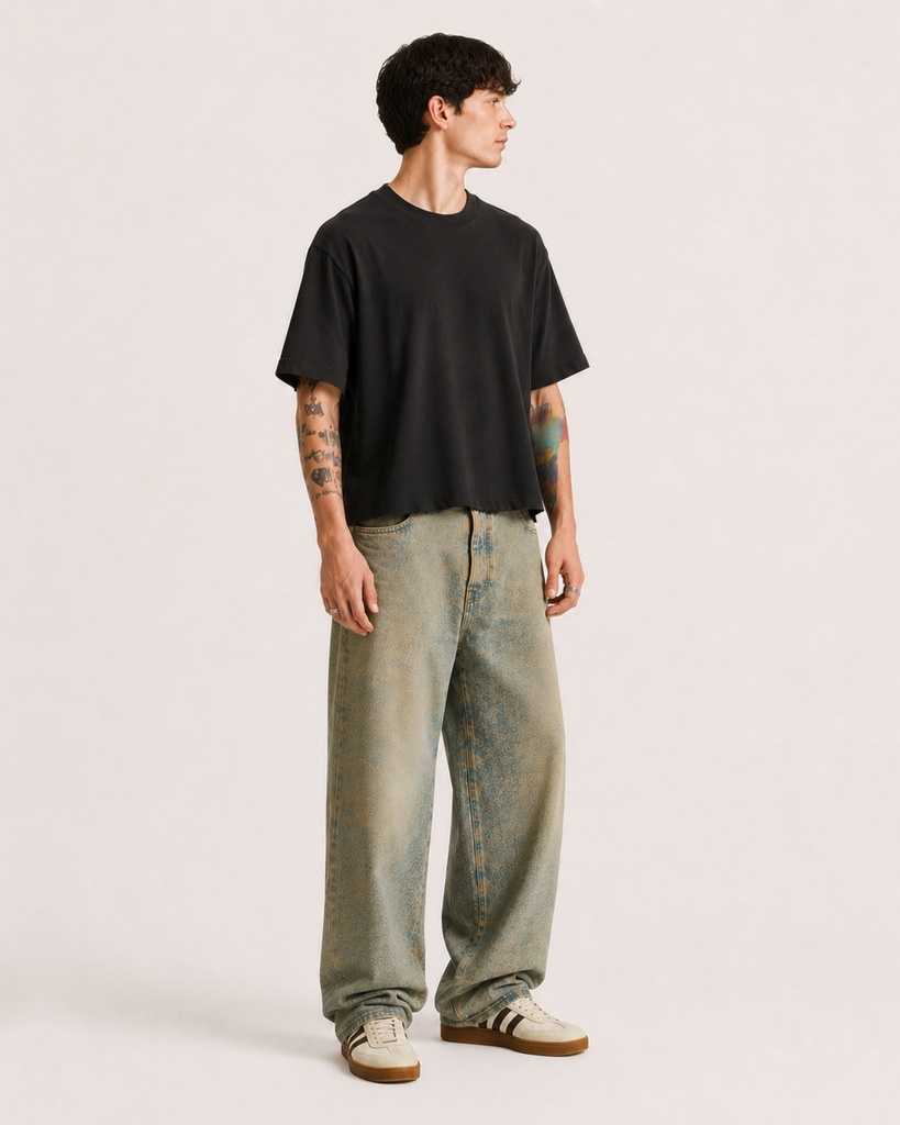 Signature Boxy Tee: Black