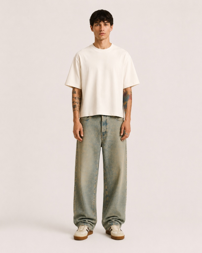 Signature Boxy Tee: Egg Shell