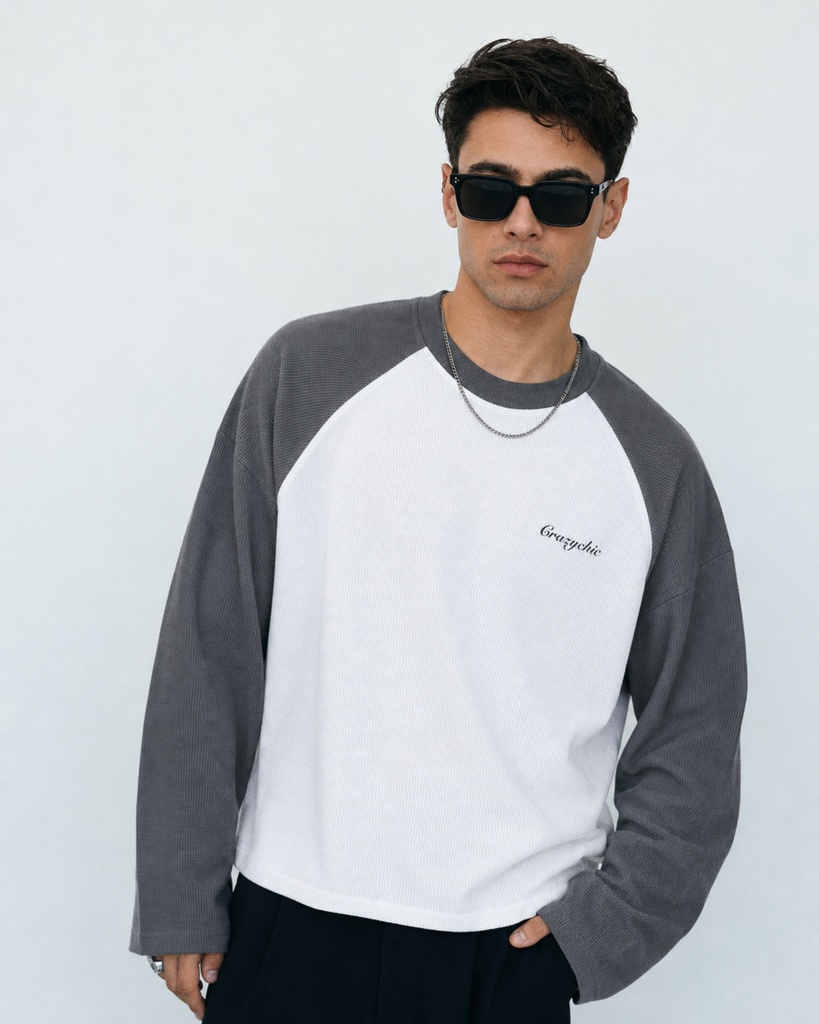 Shadow Raglan Waffle Tee