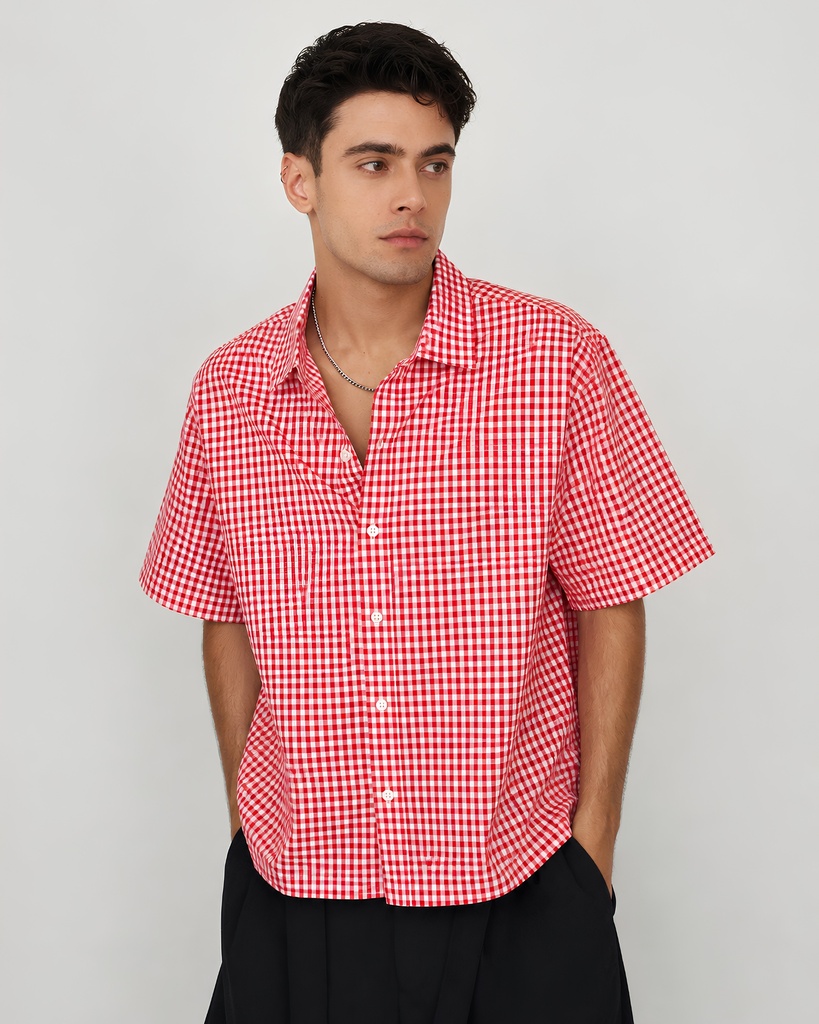 Red Picnic Boxy Shirt