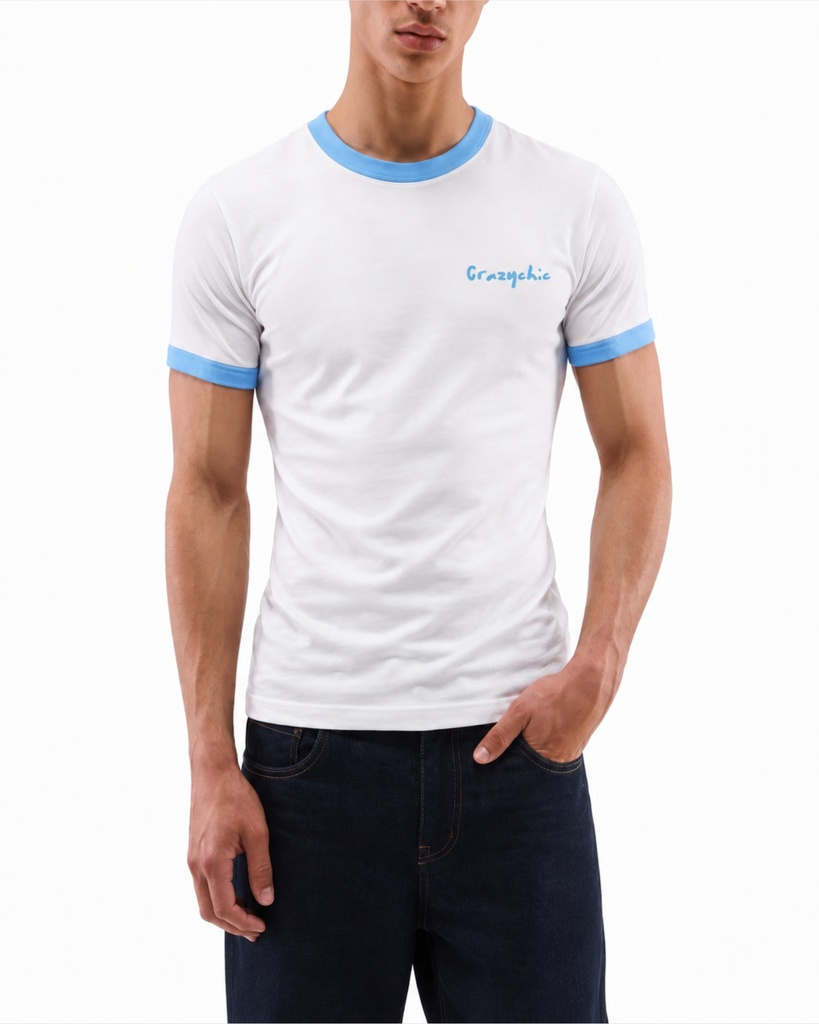 Baby Blue Ringer Tee