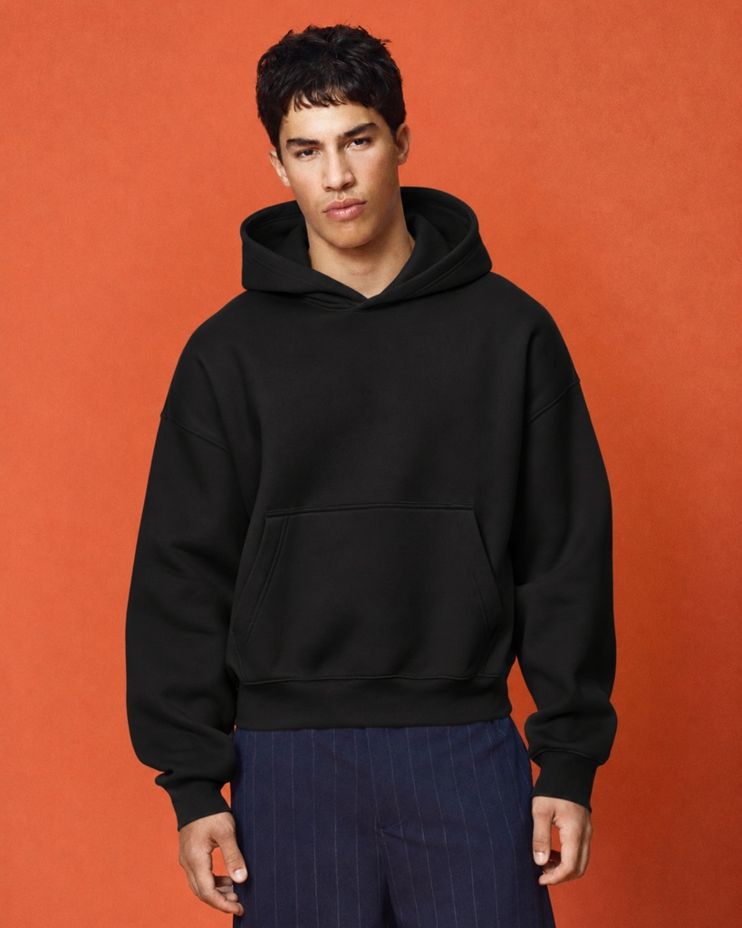 Black Boxy Hoodie