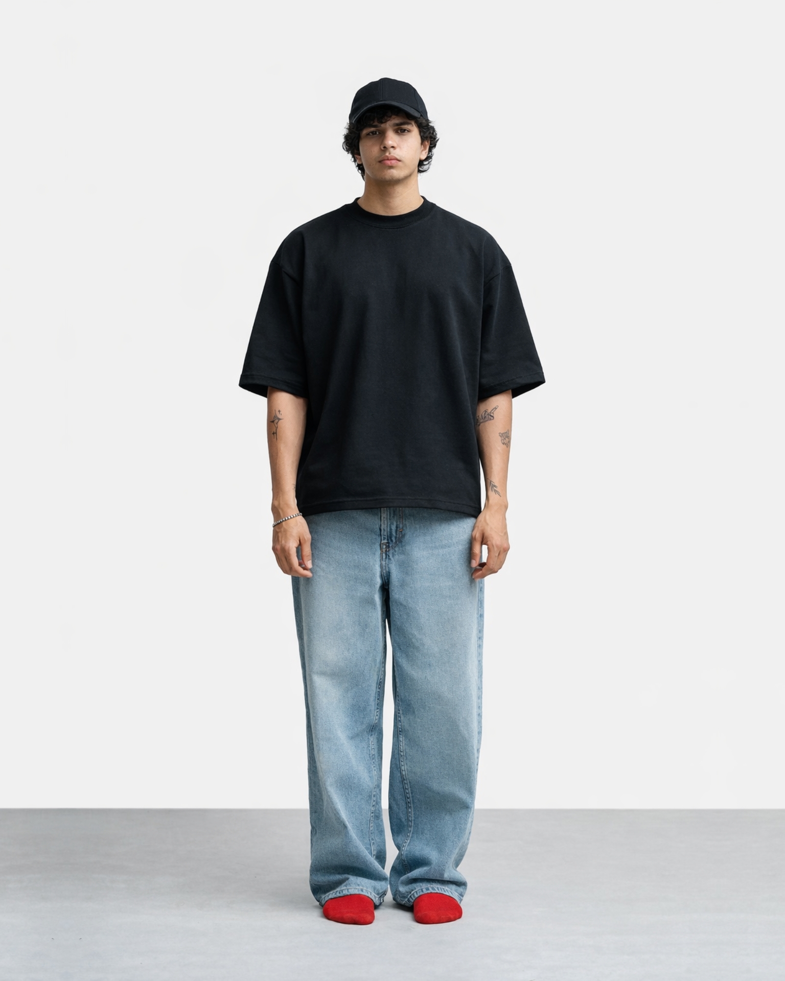 Black Everyday Oversized Tee