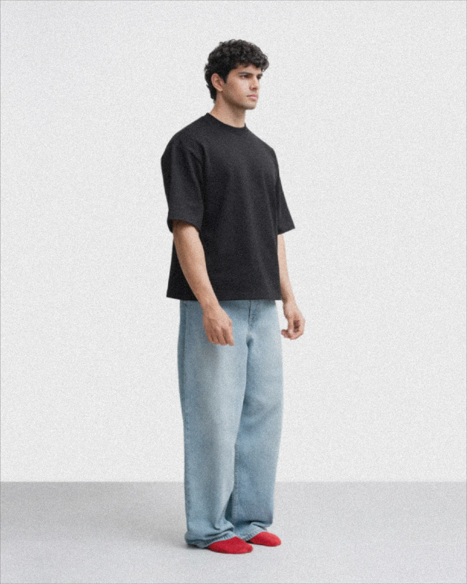 Black Everyday Oversized Tee