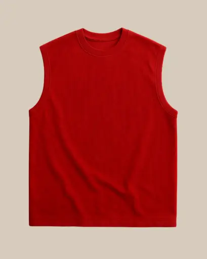 Everyday Boxy Vest: Crimson